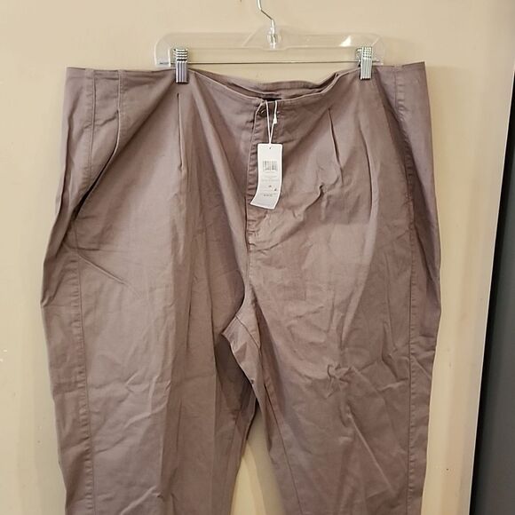 Eileen Fisher tap ankle pants with pleats NWT Size 28 - Picture 2 of 4